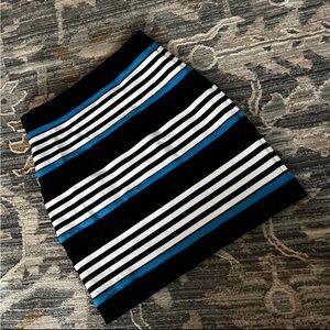 Express Striped Mini Pencil Skirt, Small